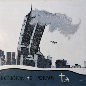 Schilderij getiteld "Religion Is Poison…" door Louise Malbec, Origineel Kunstwerk, Pastel