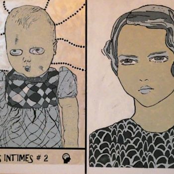 Картина под названием "CAGES INTIMES # 2" - Louise Malbec, Подлинное произведение искусства, Пастель