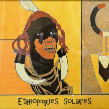 Pintura titulada "ethiopiques-solaires" por Louise Malbec, Obra de arte original, Pastel