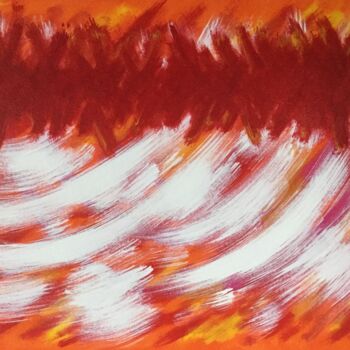 Painting titled "Ondes de choc" by Louise Mauger, Original Artwork, Acrylic