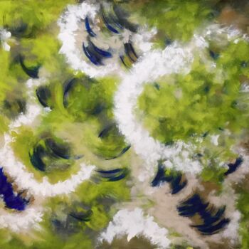 Peinture intitulée "Lichens" par Louise Mauger, Œuvre d'art originale, Acrylique