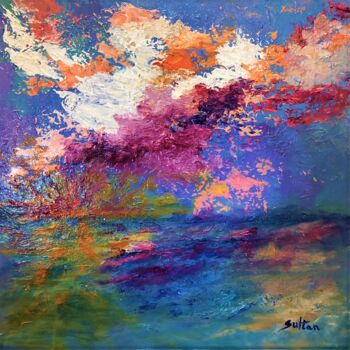 Painting titled "COLORS SPLASH" by Louise Sultan, Original Artwork, Acrylic