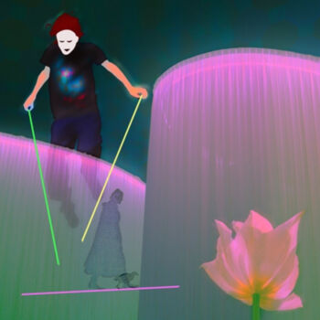Digitale Kunst mit dem Titel "Dans Mike" von Louisette Mahieu - Van Donkelaar, Original-Kunstwerk, 2D digitale Arbeit