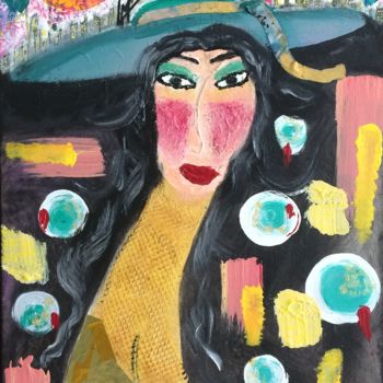 Painting titled "Monica" by Lm Art, Original Artwork, Acrylic
