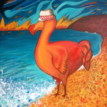 Картина под названием "Dodo chapeauté" - Loula Le Mevel, Подлинное произведение искусства, Акрил