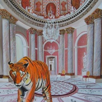 Painting titled "LE TIGRE" by Lou Niaro, Original Artwork, Other