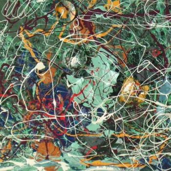 Картина под названием "A 1" - Lou Niaro, Подлинное произведение искусства, Масло