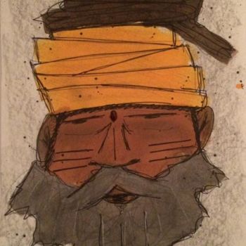「Sadhu」というタイトルの描画 Loup Pélissierによって, オリジナルのアートワーク, インク