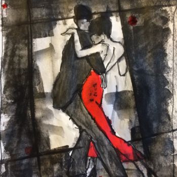 Drawing titled "Dark Tango" by Loup Pélissier, Original Artwork