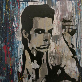 Painting titled "Nick Cave" by Loup Pélissier, Original Artwork, Spray paint