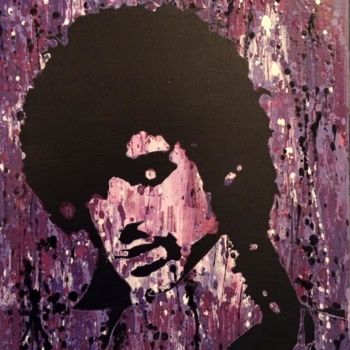 Painting titled "Purple rain" by Loup Pélissier, Original Artwork, Spray paint