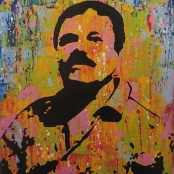 「El Chapo」というタイトルの絵画 Loup Pélissierによって, オリジナルのアートワーク, アクリル