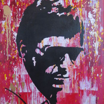 Schilderij getiteld "Tony Montana" door Loup Pélissier, Origineel Kunstwerk, Graffiti