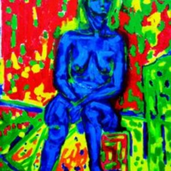 Pintura titulada "Desnudo femenino en…" por Lourdes Pardo, Obra de arte original, Oleo