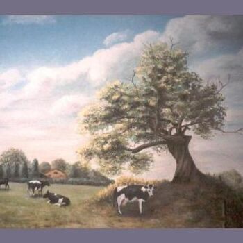 Pintura intitulada "Arbre légendaire  (…" por Lou Streel, Obras de arte originais, Óleo