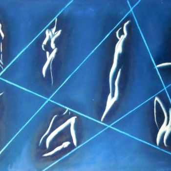 Картина под названием "Cloisonné" - Lou Streel, Подлинное произведение искусства, Масло