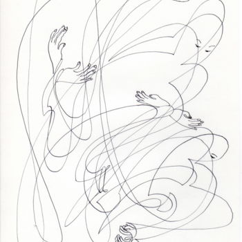 Desenho intitulada ""Salutations Sincèr…" por Cécile Louvel, Obras de arte originais, Outro
