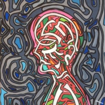 Malerei mit dem Titel "Profil" von Mikae.L, Original-Kunstwerk, Acryl