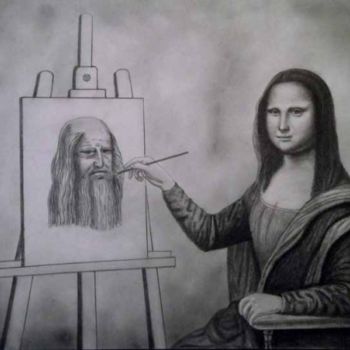 Ζωγραφική με τίτλο "Leonardo Da Vinci P…" από Luigi Vorluni, Αυθεντικά έργα τέχνης, Λάδι