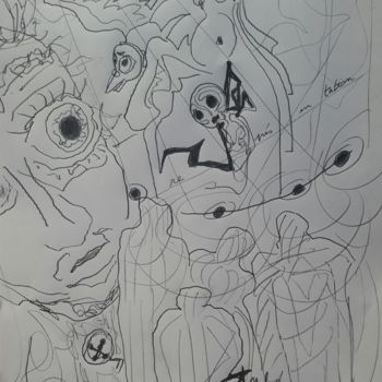 Drawing titled "Dessin mine 4 (re-p…" by Lou Ysar, Original Artwork, Pencil