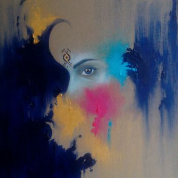 Malerei mit dem Titel "Harmonie "Identité"" von Fatima Azzahra Louz, Original-Kunstwerk, Acryl
