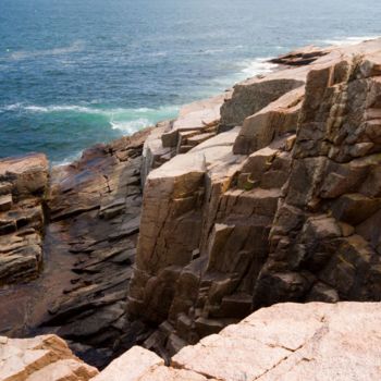 Fotografía titulada "Thunder Hole, Acadi…" por Lou Zucchi, Obra de arte original