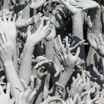 Fotografie mit dem Titel "Hands Reaching for…" von Lou Zucchi, Original-Kunstwerk