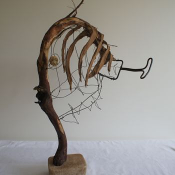 Sculpture intitulée "poisson vrille à la…" par Laurence Van Baren, Œuvre d'art originale, Métaux