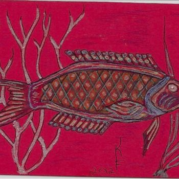 Dessin intitulée "Red sea for Reed se…" par Kip Franks, Œuvre d'art originale, Autre