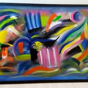 Painting titled "Atravessando Cores" by Loyth Sousa, Original Artwork