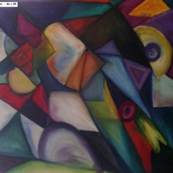 Peinture intitulée "le perroquet" par Marilyne Lozano, Œuvre d'art originale