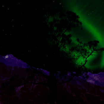 Digital Arts titled "aurore-boréal" by Lecointre Patrick Artiste - Photographe, Original Artwork, Photo Montage