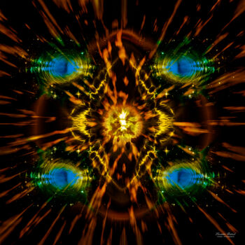 Digital Arts titled "Solar implosion" by Lecointre Patrick Artiste - Photographe, Original Artwork, Digital Painting