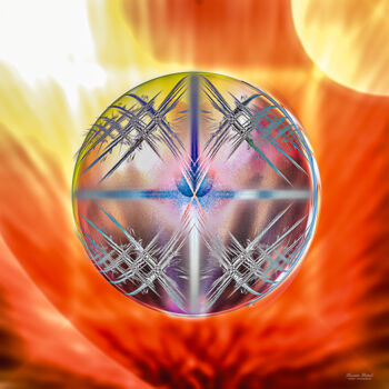 Digitale Kunst mit dem Titel "Glass ball" von Lecointre Patrick Artiste - Photographe, Original-Kunstwerk, Digitale Malerei