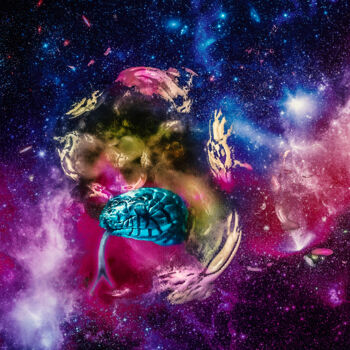 Arte digitale intitolato "Abstract Nebula Sna…" da Lecointre Patrick Artiste - Photographe, Opera d'arte originale, Pittura…