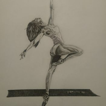 Σχέδιο με τίτλο "She moves" από Luke Scott Webber, Αυθεντικά έργα τέχνης, Γραφίτης
