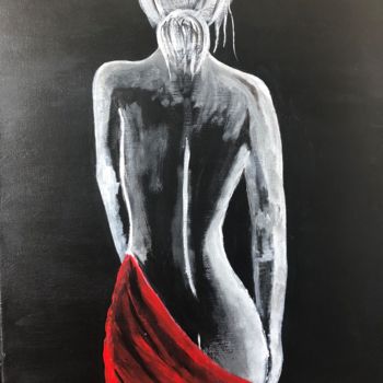 Pintura intitulada "Femme dos nu" por Ludivine Marcos, Obras de arte originais, Acrílico