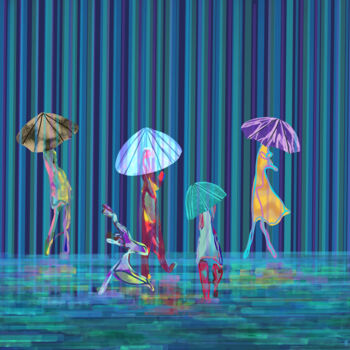 「Rain」というタイトルのデジタルアーツ Lu Mengによって, オリジナルのアートワーク, デジタル絵画