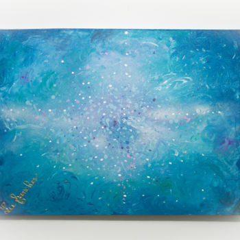 Malerei mit dem Titel "Azul" von Lu Sanches, Original-Kunstwerk, Acryl