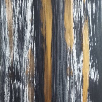 Painting titled "Black and White wit…" by Lu Sho, Original Artwork, Acrylic