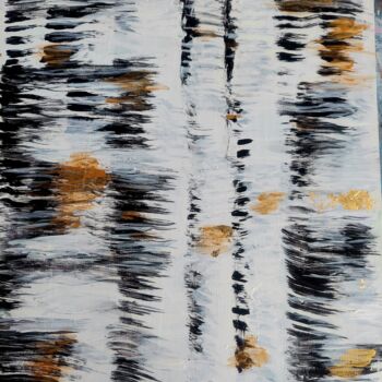 Malerei mit dem Titel "White and Black wit…" von Lu Sho, Original-Kunstwerk, Acryl