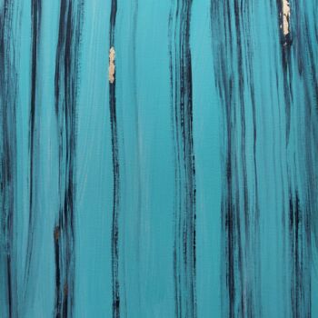 Schilderij getiteld "abstract Turquoise" door Lu Sho, Origineel Kunstwerk, Acryl