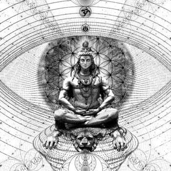 Digitale Kunst getiteld "Shiva" door Lua Felicia, Origineel Kunstwerk, Digitaal Schilderwerk