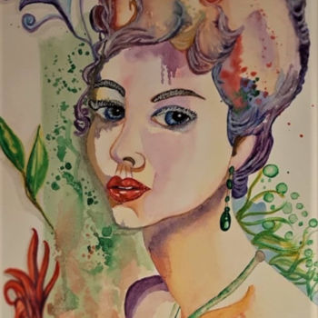 Peinture intitulée "Printemps" par Luana Béatrice Lazar, Œuvre d'art originale, Aquarelle