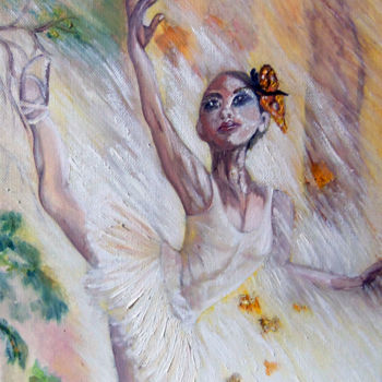 Peinture intitulée "La danse de l'aube" par Luana Béatrice Lazar, Œuvre d'art originale, Huile
