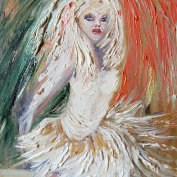 Painting titled "Danse d'été" by Luana Béatrice Lazar, Original Artwork, Oil