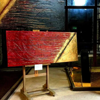 Ζωγραφική με τίτλο "Twins" από Luana Cianti, Αυθεντικά έργα τέχνης, Ακρυλικό Τοποθετήθηκε στο Ξύλινο πάνελ