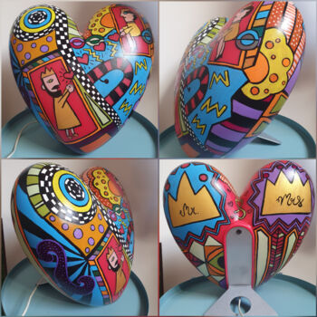 "Crazy heart" başlıklı Heykel Luana Muntoni (MunLu) tarafından, Orijinal sanat, Akrilik