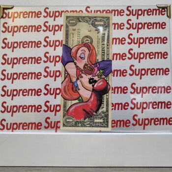 Schilderij getiteld "Supreme Jessica Rab…" door Luana Muntoni (MunLu), Origineel Kunstwerk, Marker