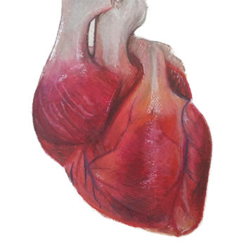 Painting titled "cuore" by Wally Pain, Original Artwork